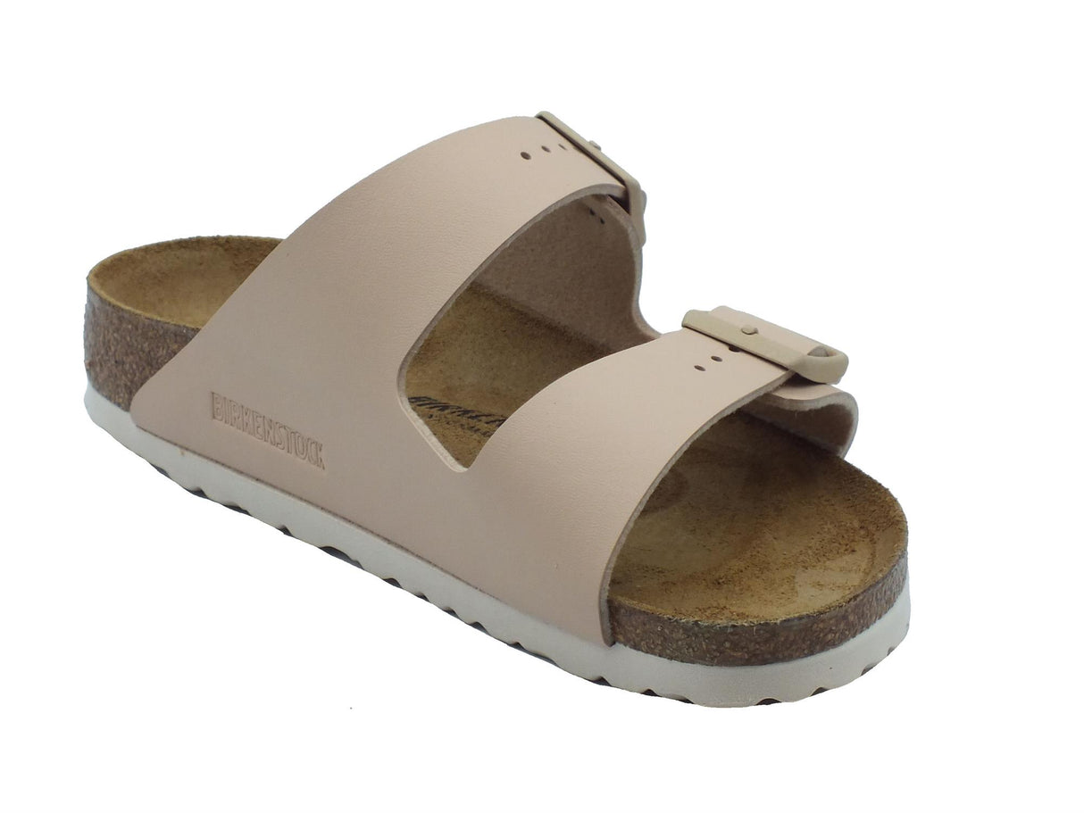 Birkenstock Birkenstock 1027723 Arizona BS New Beige Sandalo con doppia fibia in ecopelle beige