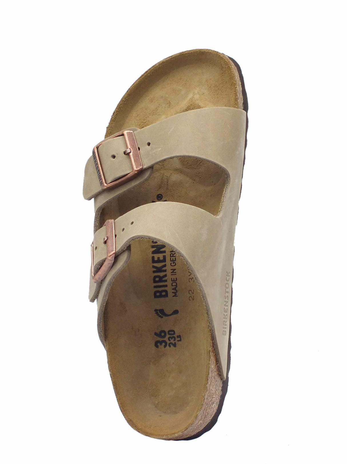 Birkenstock Birkenstock 0352203 Arizona BS Tabacco Brown Sandalo con doppia fibia in pelle marrone