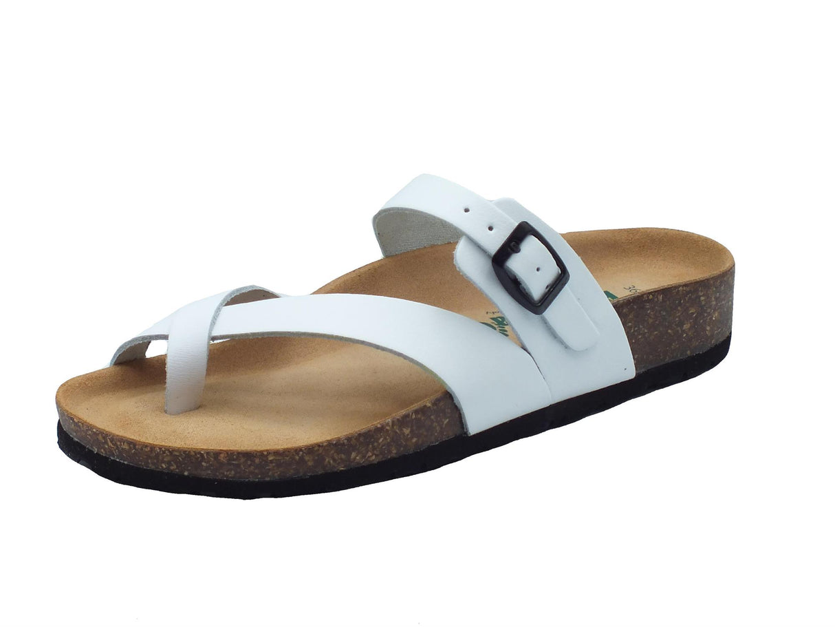 BioNatura BioNatura Infradito zeppa bassa Donna 11A456 Imb Bycast Bianco pelle bianco Bianco