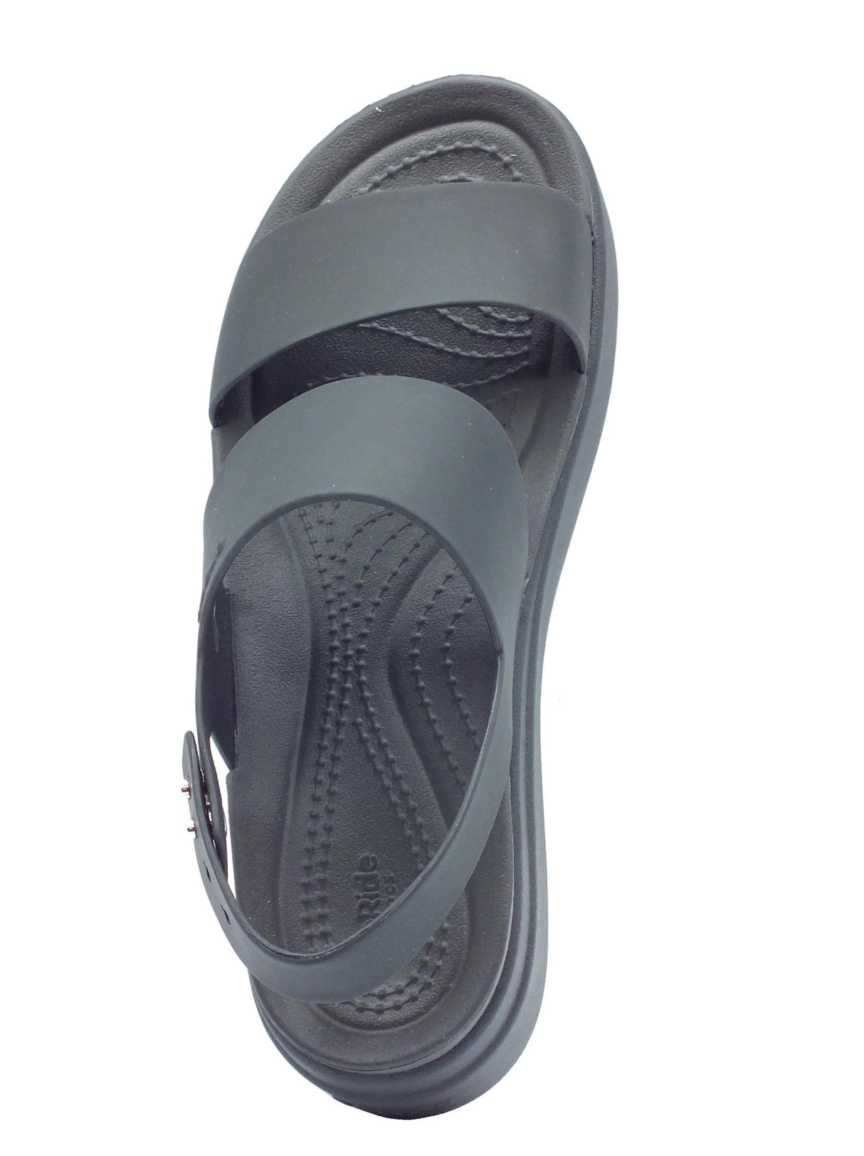 Crocs Crocs 206453 Brooklyn Low Wedge Black Sandali con zeppa alta per Donna in gomma nero Black