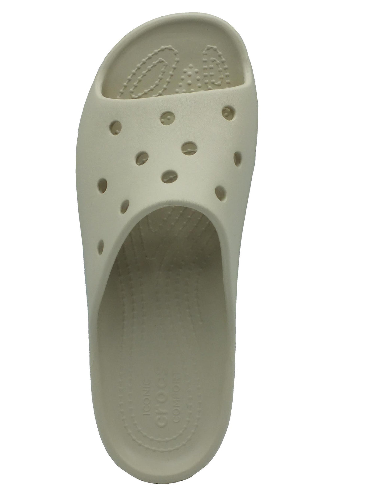 Crocs Crocs 208180 Classic Platform Slide Bone Sandali con zeppa bassa per Donna in gomma bianca Bianco