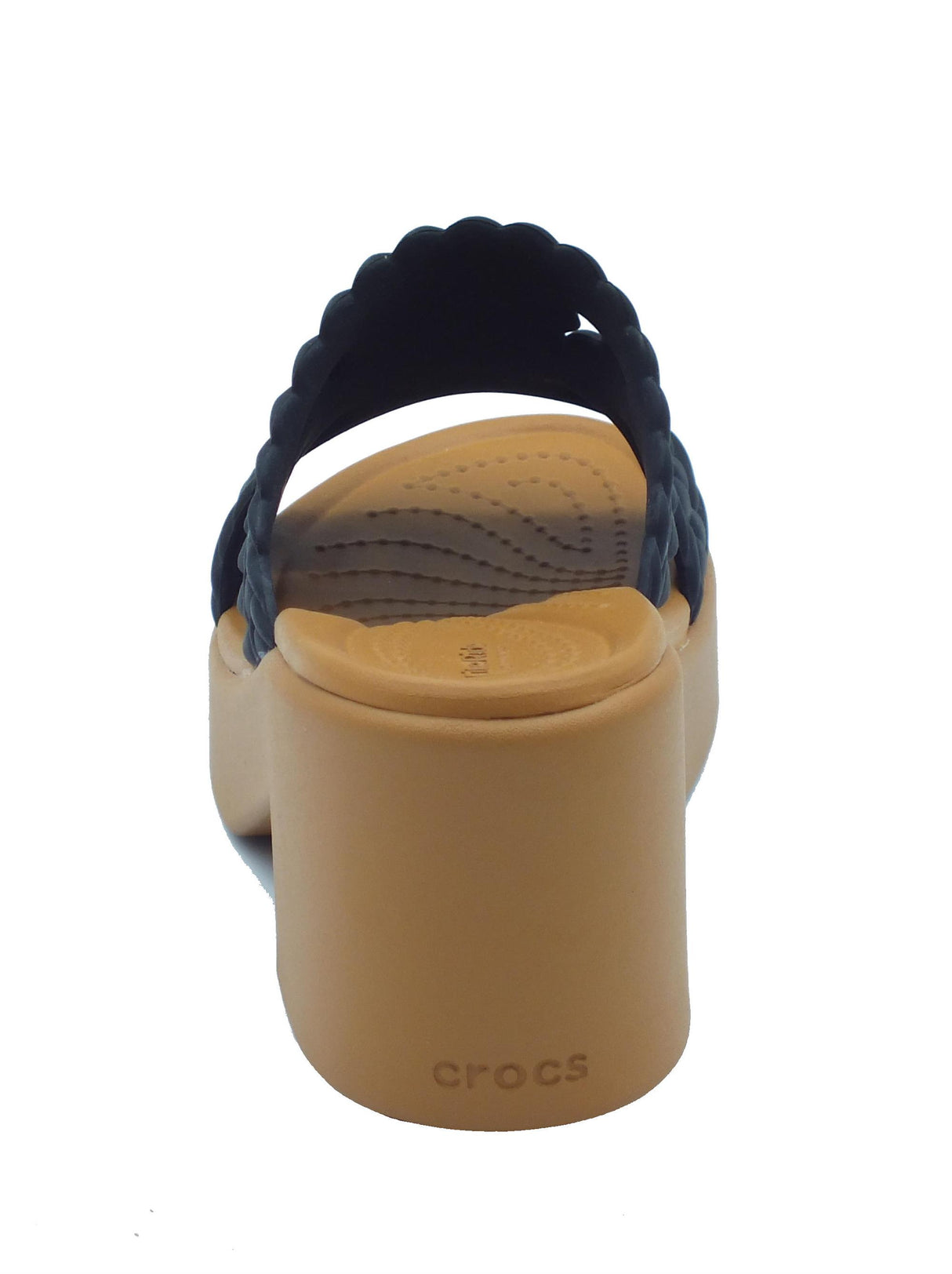 Crocs Crocs 209979 Brooklyn Slide Heel Black Sandali con tacco alto per Donna in gomma Nero