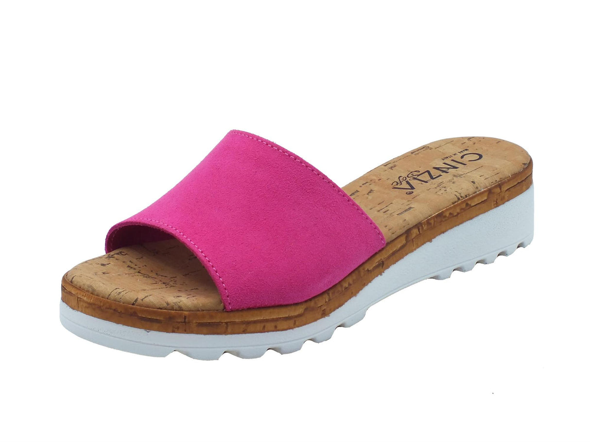 Cinzia Soft Cinzia Soft IAF23316C Fuxia Sandali scalsati con zeppa per Donna in nabuk Fuxia