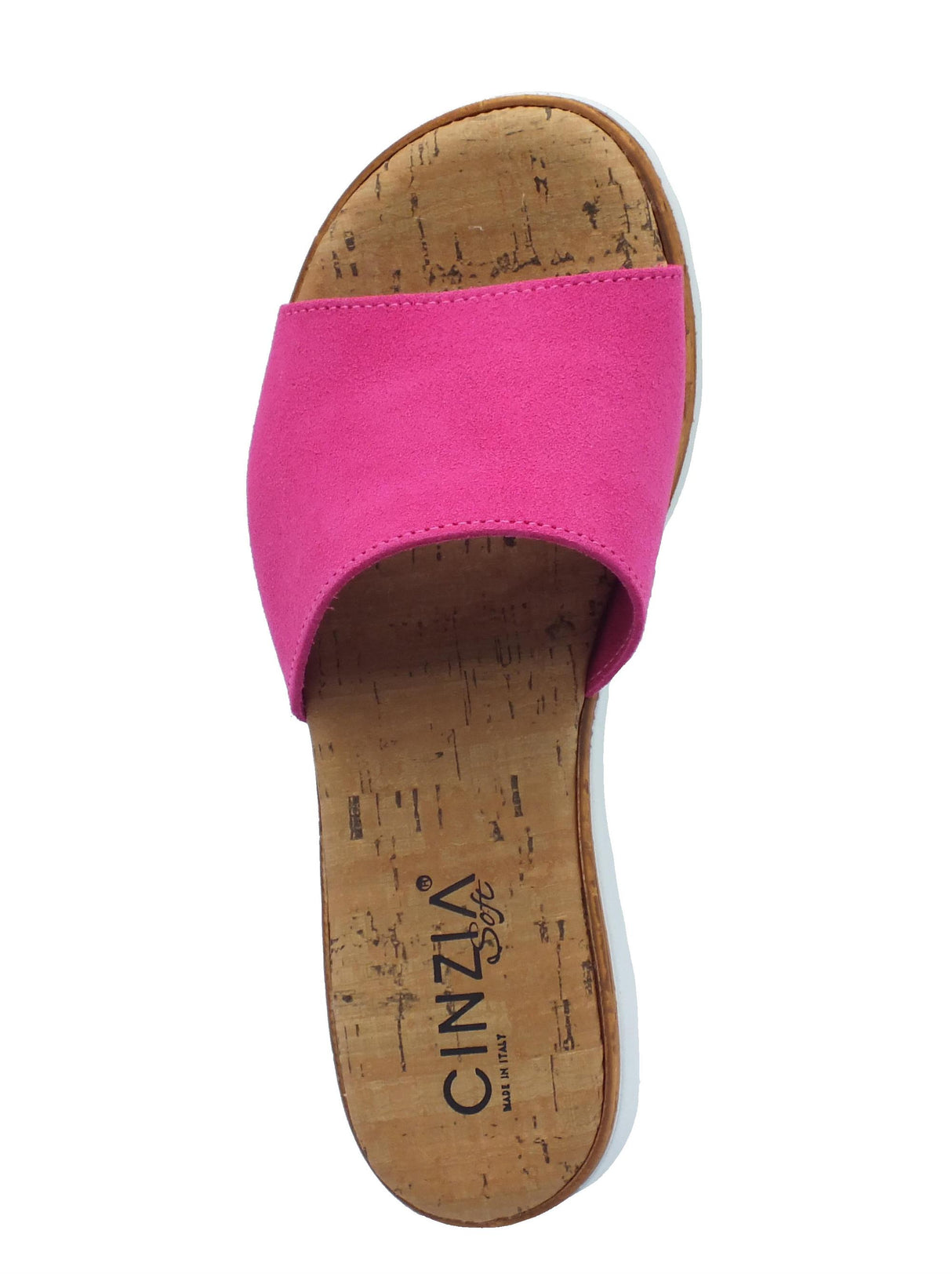 Cinzia Soft Cinzia Soft IAF23316C Fuxia Sandali scalsati con zeppa per Donna in nabuk Fuxia