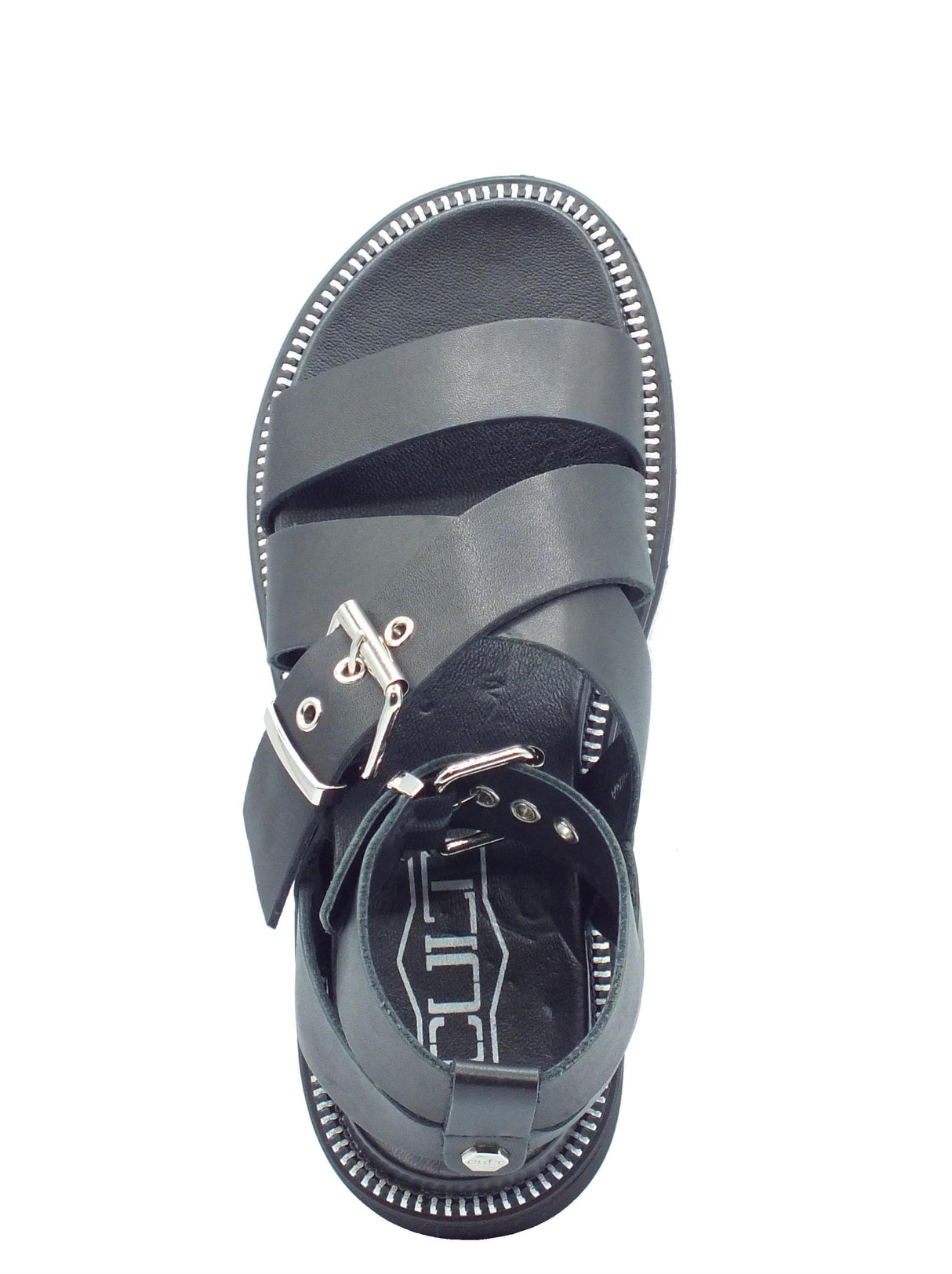 CULT CULT Sandali zeppa bassa Donna CLW344200 Ziggy Leather Black pelle nero Black
