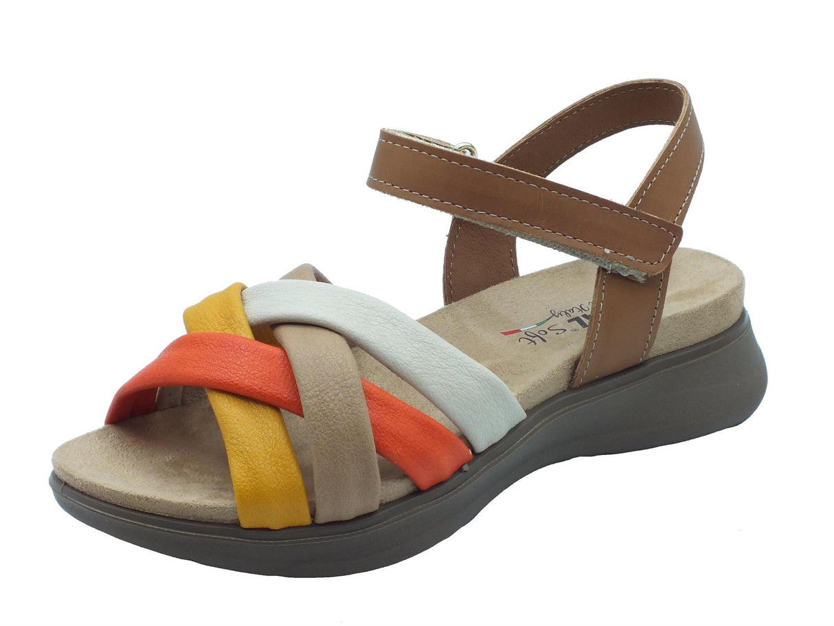 ENVAL Soft ENVAL Soft 5788633 Vitello Beige Sandali Confort per Donna in pelle con chiusura a strappo Vitello Beige