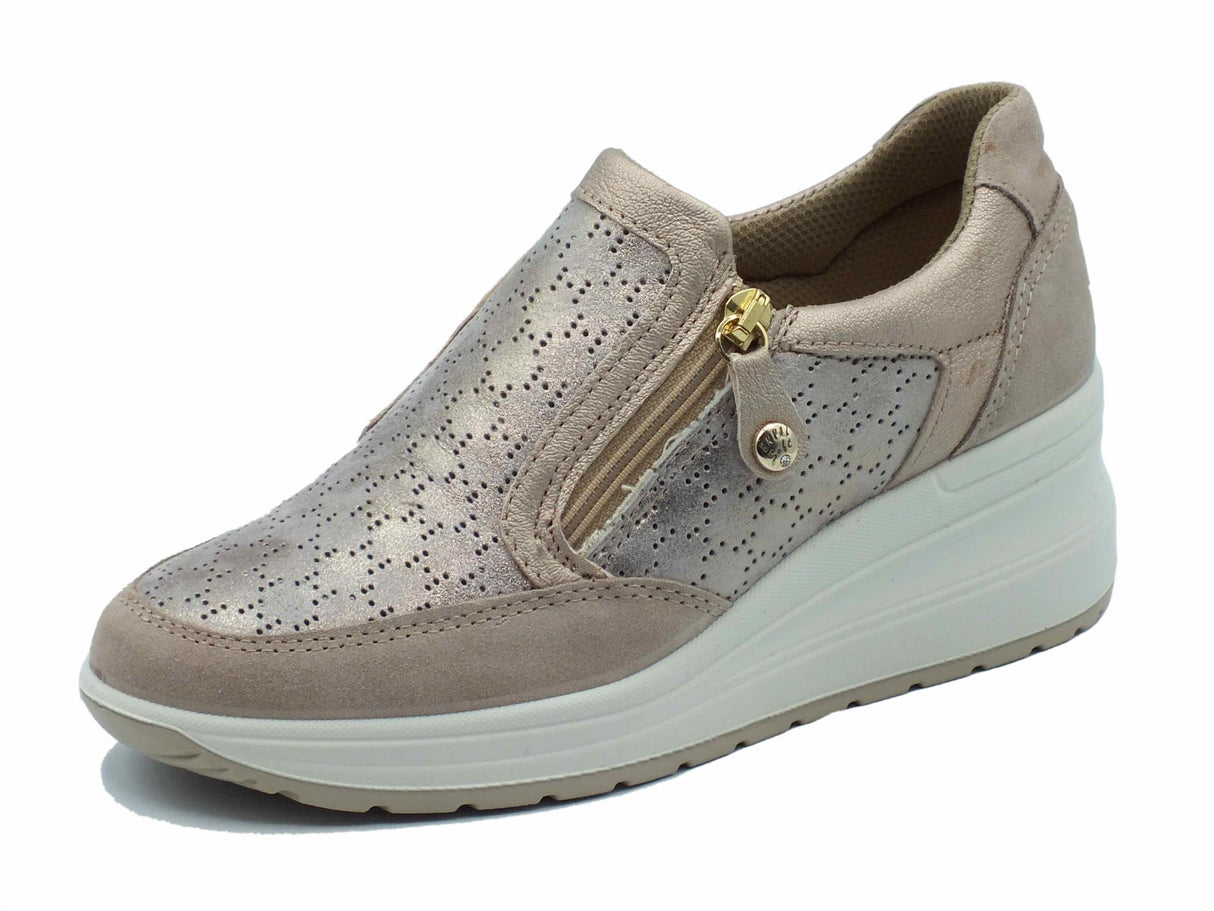 ENVAL Soft ENVAL Soft 5760622 Capra Perlato Nuvolato Taupe Sneakers per Donna con lampo Taupe