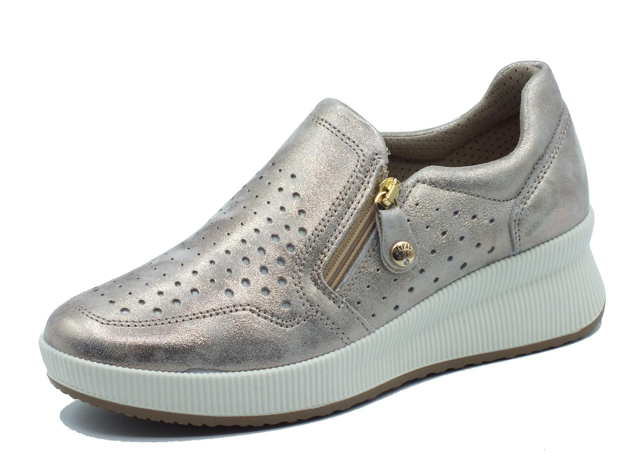 ENVAL Soft ENVAL Soft 5768644 Capra Perlato Nuvolato Taupe Sneakers Confort per Donna con lampo taupe