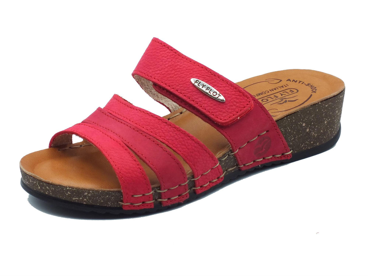 FlyFlot FlyFlot 23 H02 RG Rosso Sandali per Donna in pelle rosso sottopiede antishock Rosso