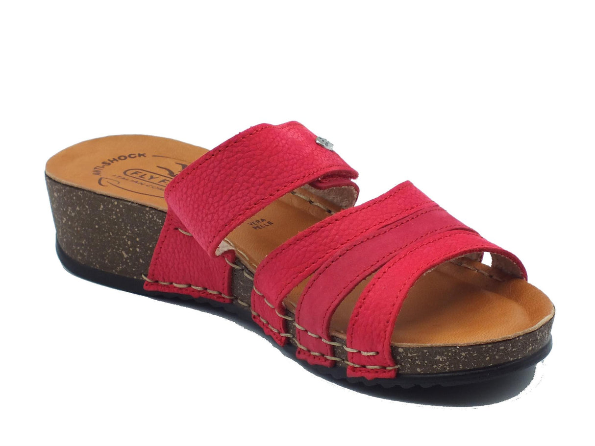 FlyFlot FlyFlot 23 H02 RG Rosso Sandali per Donna in pelle rosso sottopiede antishock Rosso