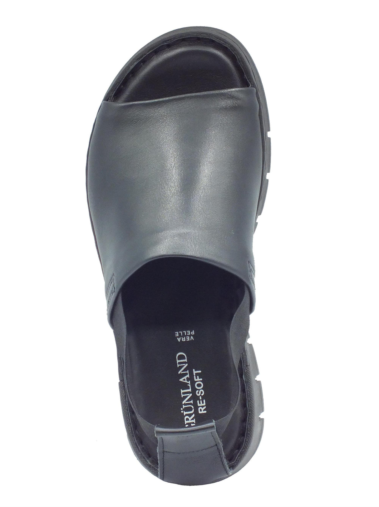 Grunland Grunland Gita SA1199 Nero Sandali confort per Donna in pelle con elastici Nero