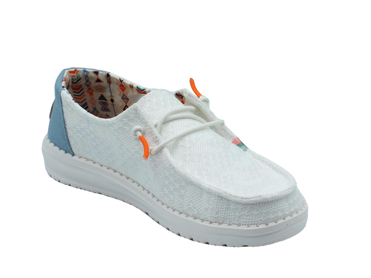 Hey Dude HeyDude 40054 Wendy Boho White Scarpe per Donna in tessuto bianco White
