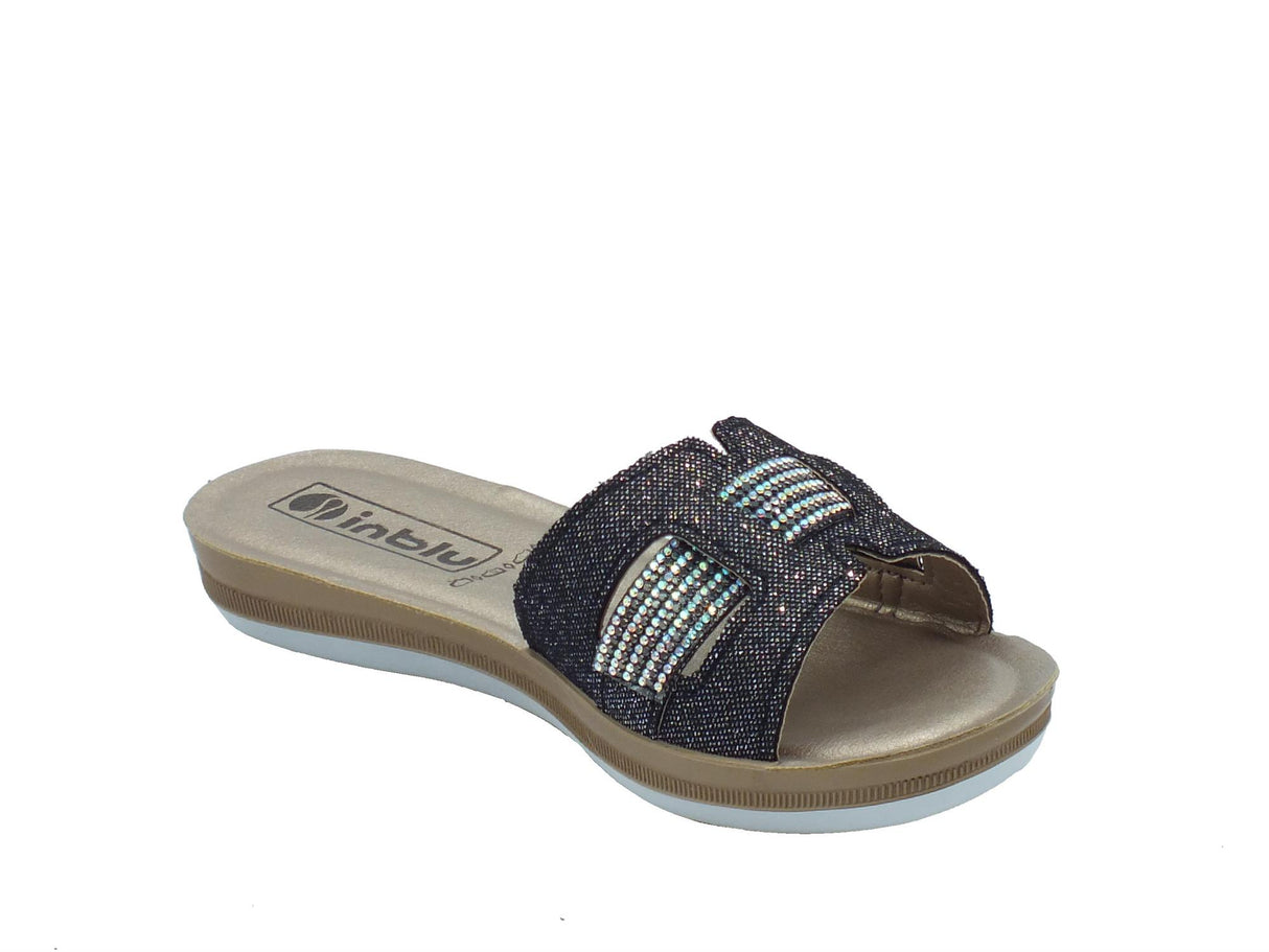 InBlu InBlu BA000050 Nero Ciabatte per Donna in ecopelle Nero