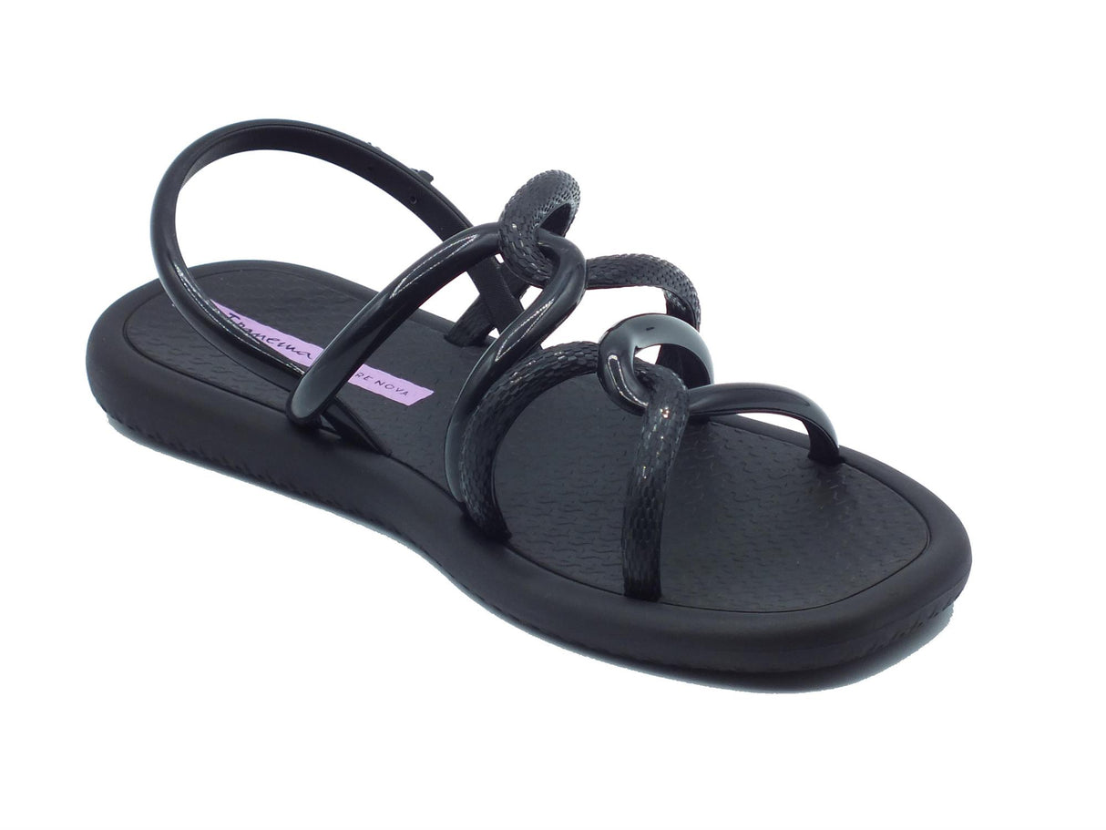Ipanema Ipanema Sandali zeppa bassa Donna 27135 Meu Sol Sandal Dark Black gomma nero Black