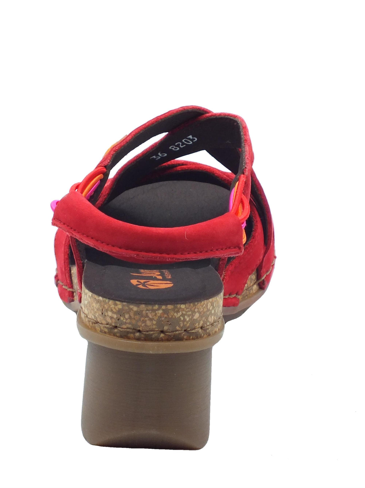 Jungla Jungla 8203 Reims Sandali con tacco alto per Donna in nabuk rossa con elastici Reims Ferrari