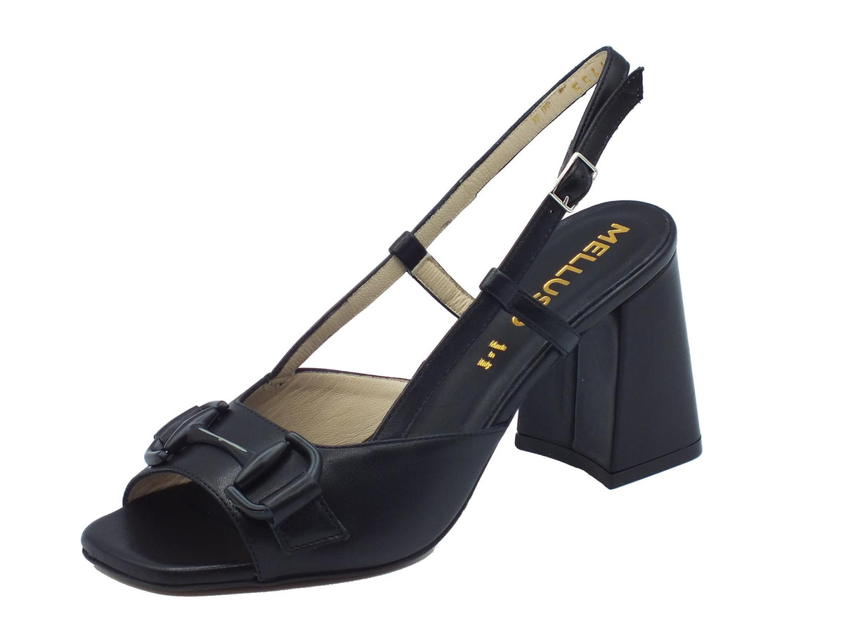 Melluso Melluso S436 Nero Sandali per Donna in pelle tacco alto Nero