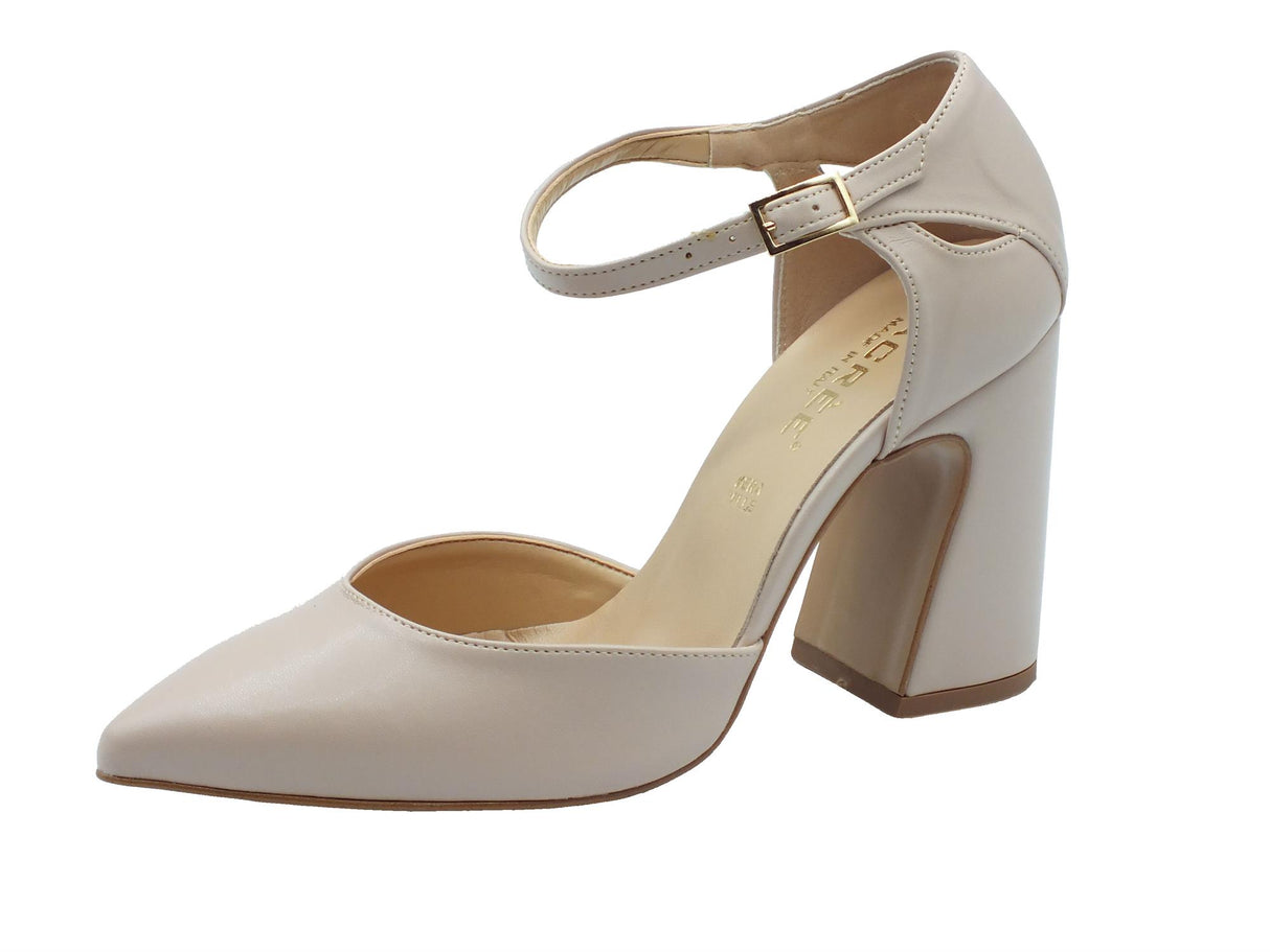 Nacrèe Nacrèe 962G021 Cap Nude Decolte a punta con cinturino per donna in ecopelle con tacco alto Rosa