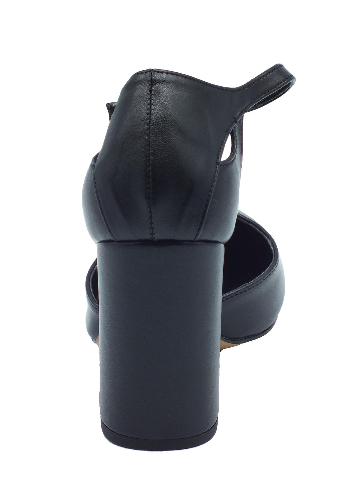 Nacrèe Nacrèe 962G021 Cap Nero Decolte a punta con cinturino per donna in ecopelle con tacco alto Nero