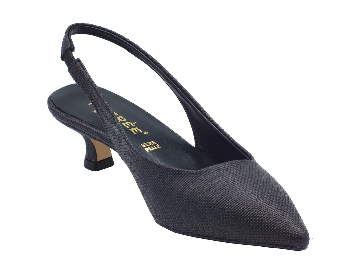 Nacrèe Nacrèe 894M002 OASI Nero Decolte a punta per donna in tessuto con tacco basso Nero