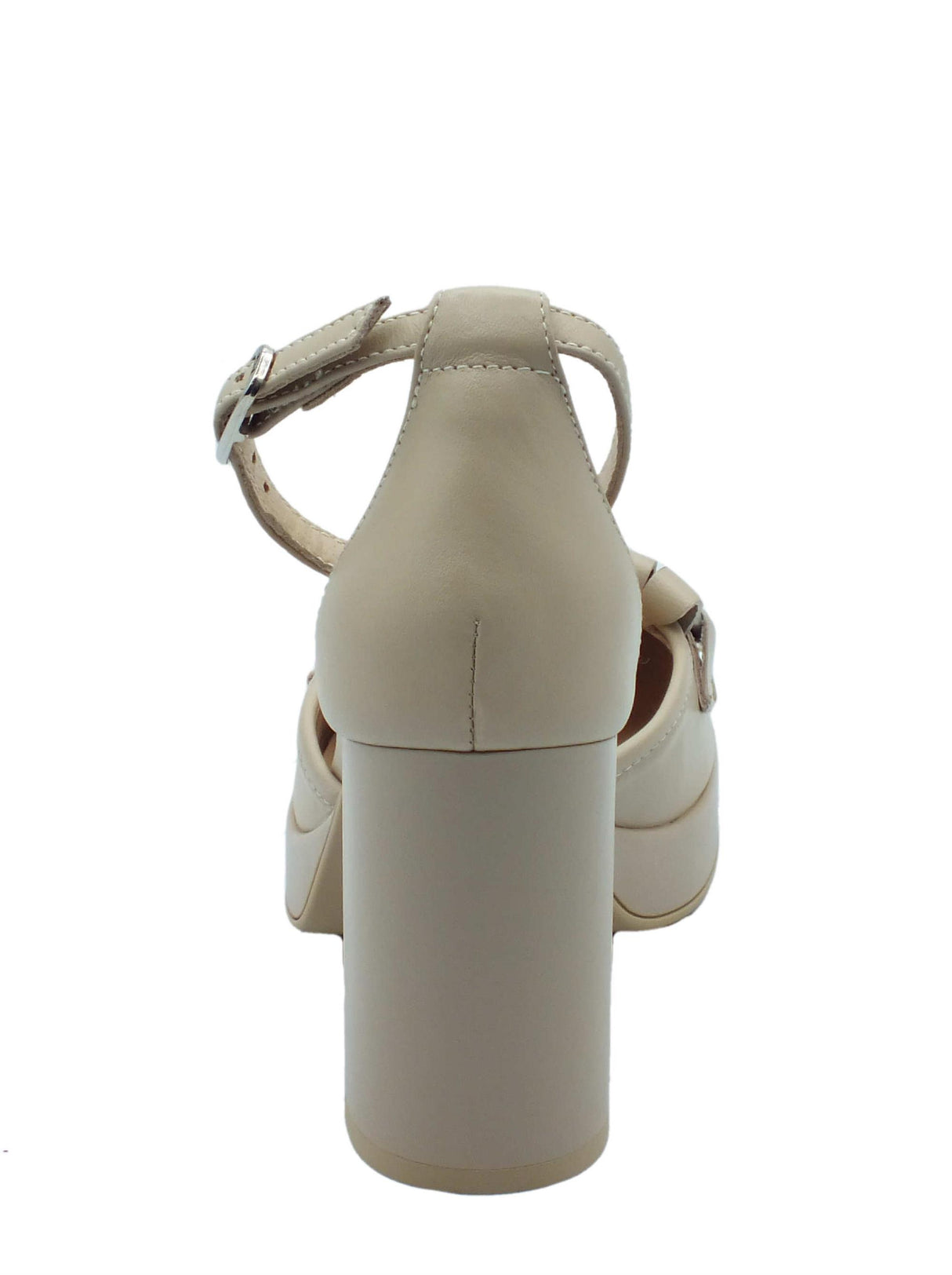 Nero Giardini NeroGiardini E409460D Nappa Lino Decoltè per Donna in pelle con cinturino e tacco alto Lino