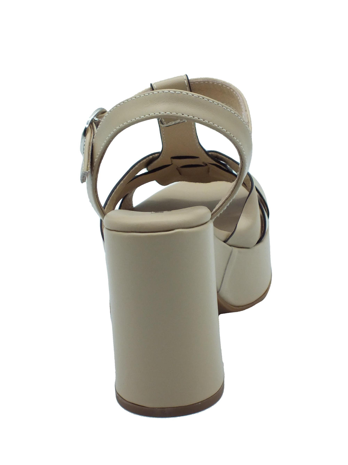 Nero Giardini NeroGiardini E410402D Tamigi Lino Sandali con tacco alto per Donna in pelle e plateau Lino