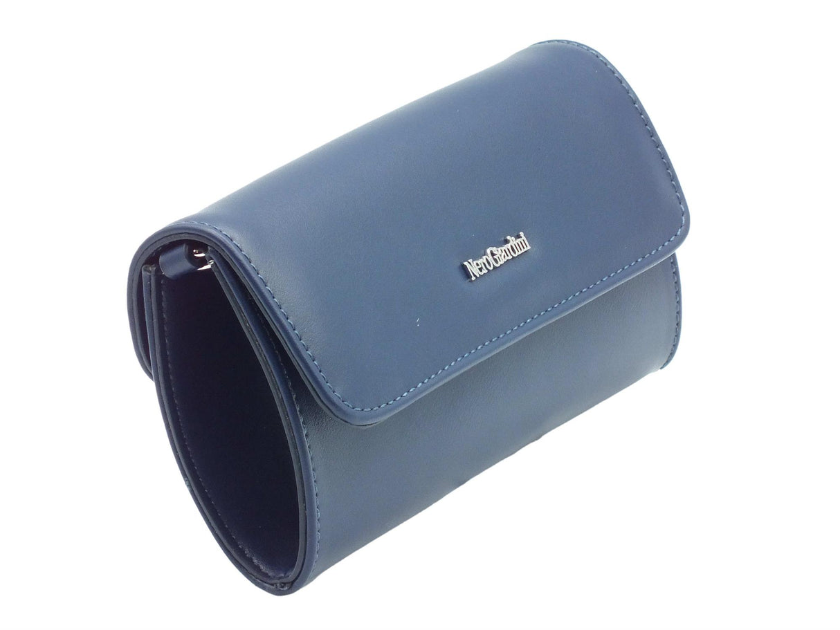 Nero Giardini NeroGiardini E443700DE Nappa Blu Pochette mini con tracollina elegante da cerimonia per Donna Blu