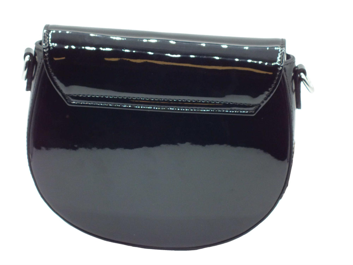 Nero Giardini NeroGiardini E443711D Venus Nero Tracollina in vernice per Donna con pattina e clip Nero