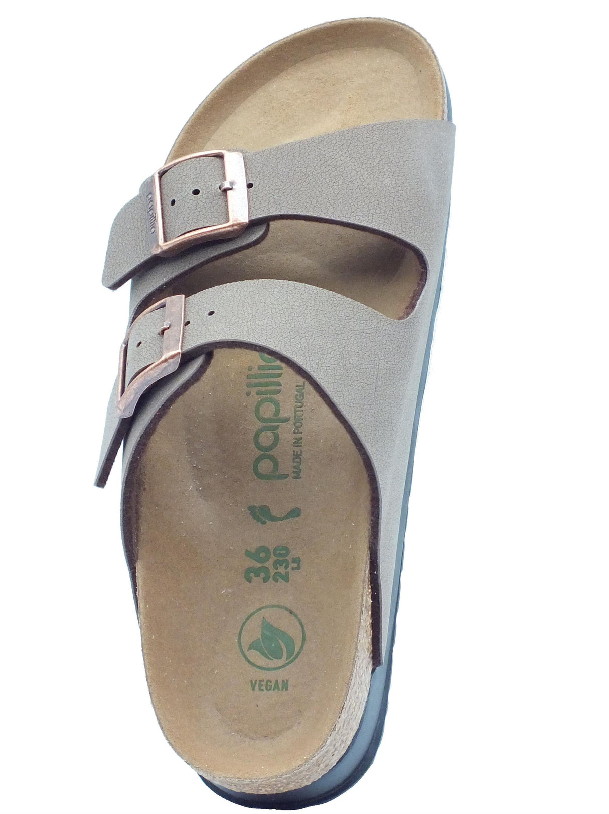 Papillio Papillio 1027417 Arizona Pap Flex Platform Mocca Sandali Donna tesuto vegan doppia fibia zeppa bassa Mocca