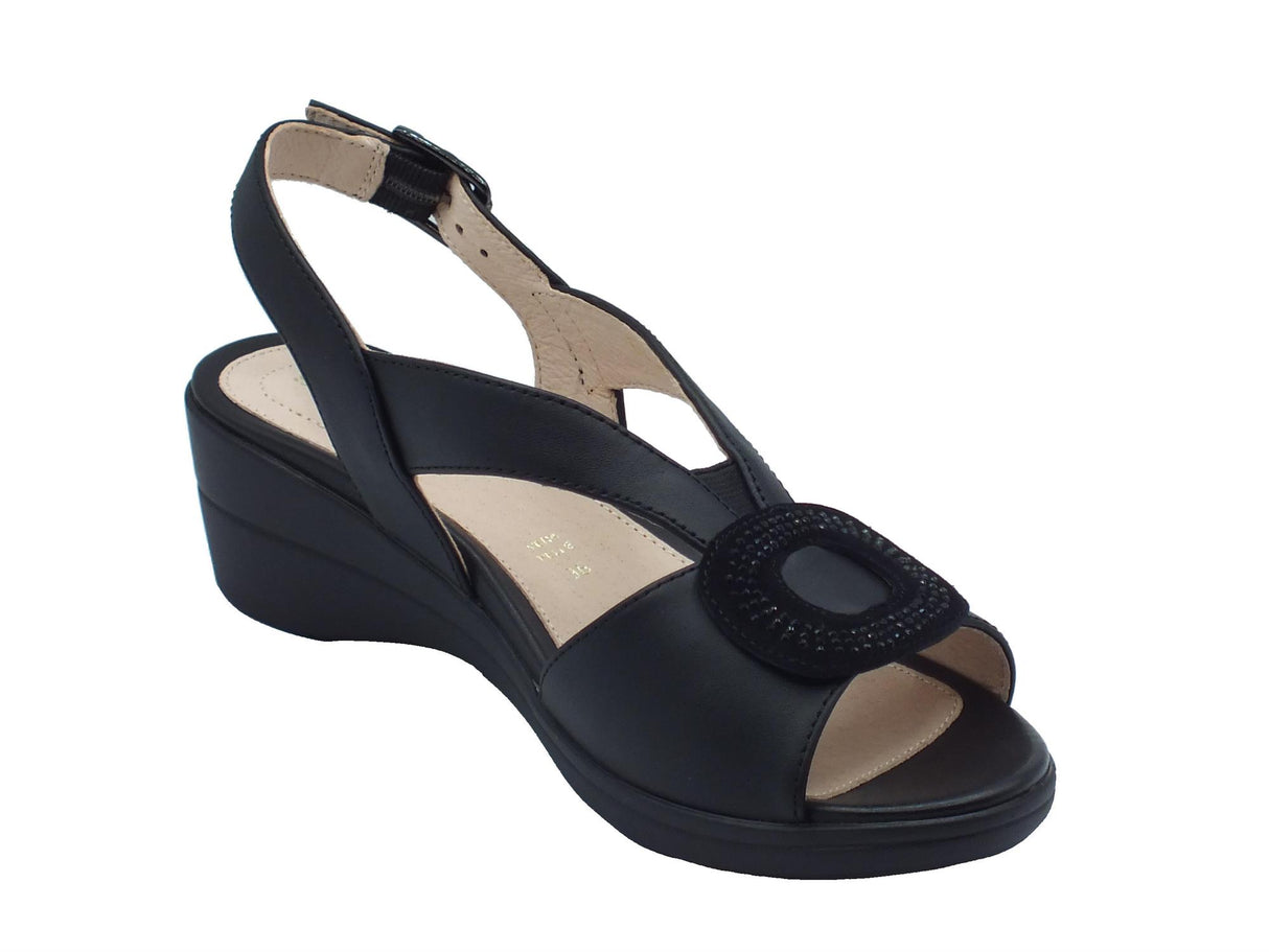 Stonefly Stonefly 220861 Vanity III Nappa Black Sandali estivi per Signora in pelle Black