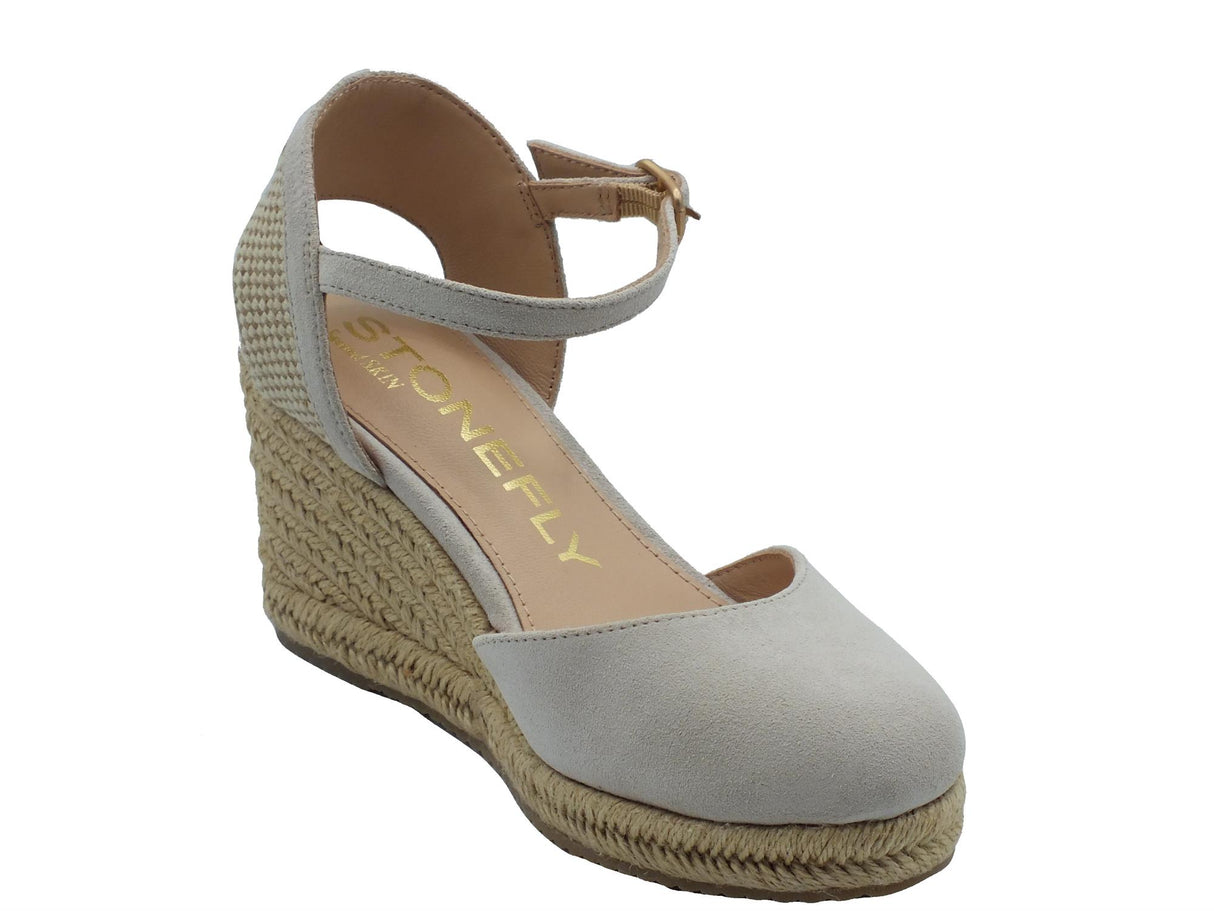 Stonefly Stonefly 221270 Aster Velour Goat Brown Sandali estivi per Donna in nabuk e corda beige Brown