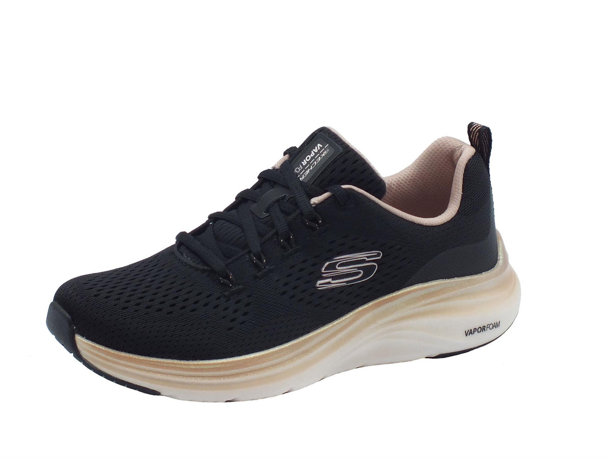 Skechers Skechers Vapor Foam 150025 Midnight Glimmer Black Rose Scarpe Sportive per Donna in tessuto nero
