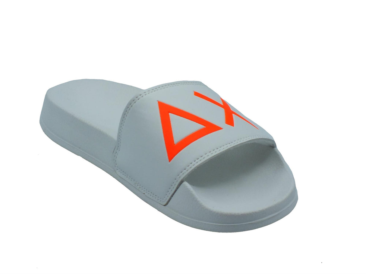 SUN68 SUN68 X34203 Slippers Logo Bianco Ciabatte per Donna in gomma Bianco