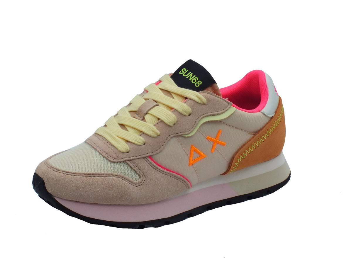 SUN68 SUN68 Z34204 Ally Color Explosion Porcellana Scarpe Sportive per Donna in nabuk e tessuto rosa