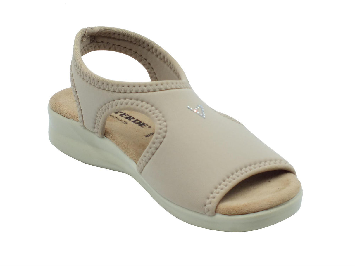 Valleverde Valleverde Sandali zeppa bassa Donna 25322 Beige sintetico beige Beige