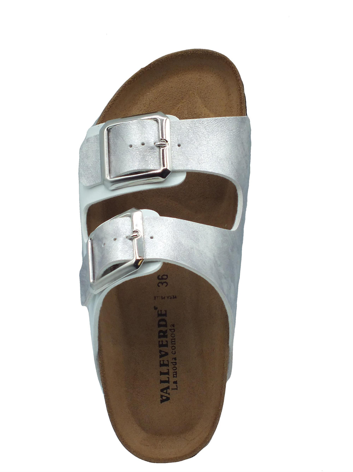 Valleverde Valleverde VG1571QN Ghiaccio Sandali con zeppa bassa per Donna Ghiaccio