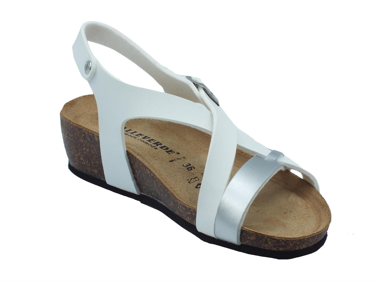 Valleverde Valleverde VG324P Bianco Sandali con zeppa per Donna ecopelle Bianco