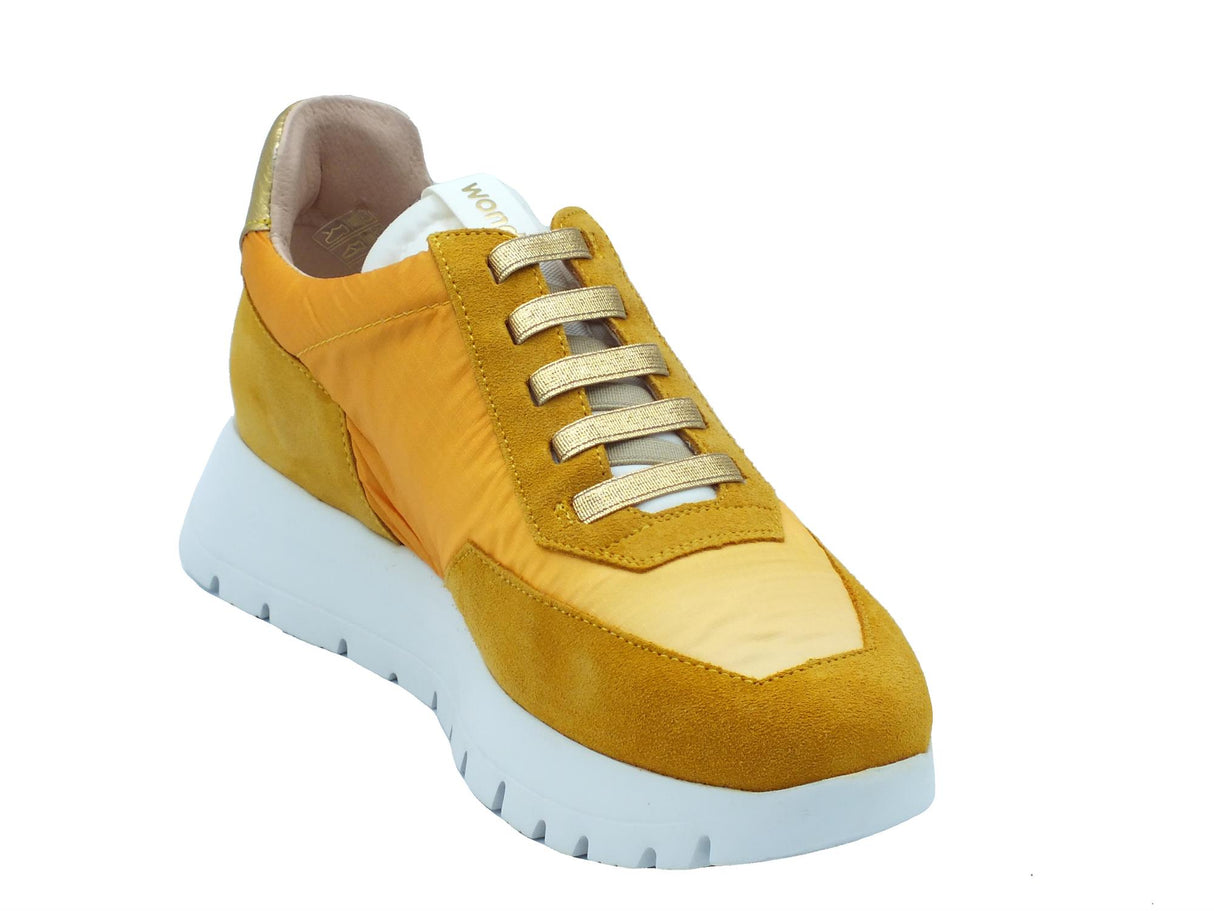 Wonders Wonders A-2463-T Odisei Trend Nylon Maiz Sneakers per Donna in nabuk giallo e tessuto Trend Nylon Maiz