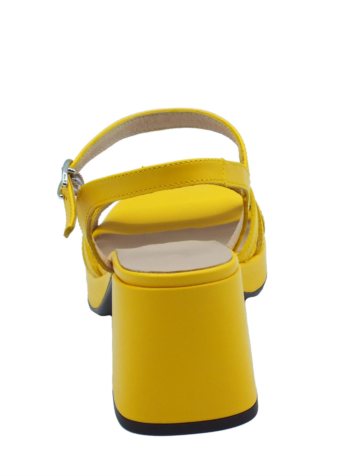 Wonders Wonders G-6801 Zaida Iseo Maiz Sandali per Donna in pelle gialla con tacco alto Iseo Maiz