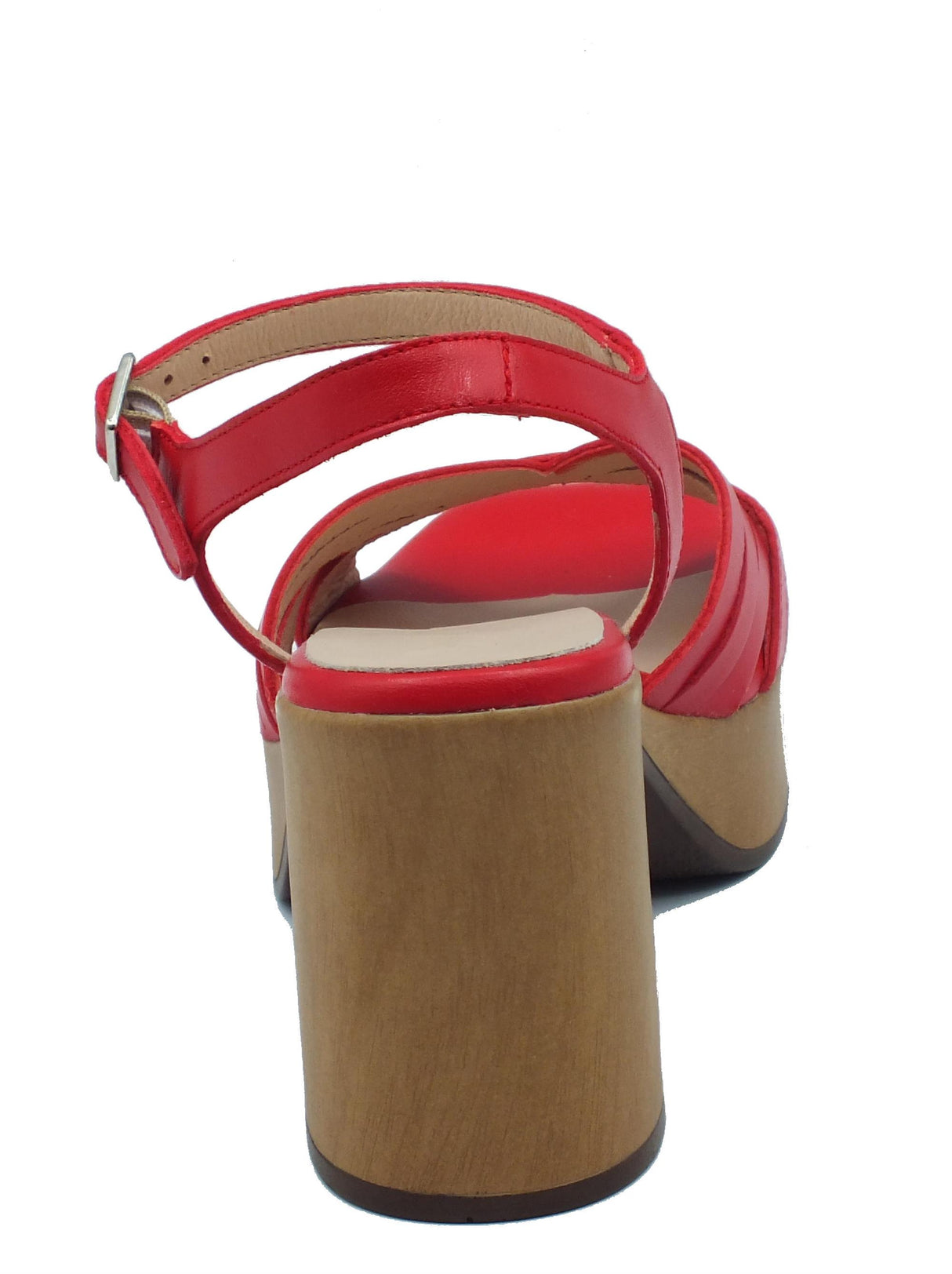 Wonders Wonders L-1401 Marisol Iseo Rojo Sandali per Donna in pelle con tacco alto e plateau Iseo Rojo