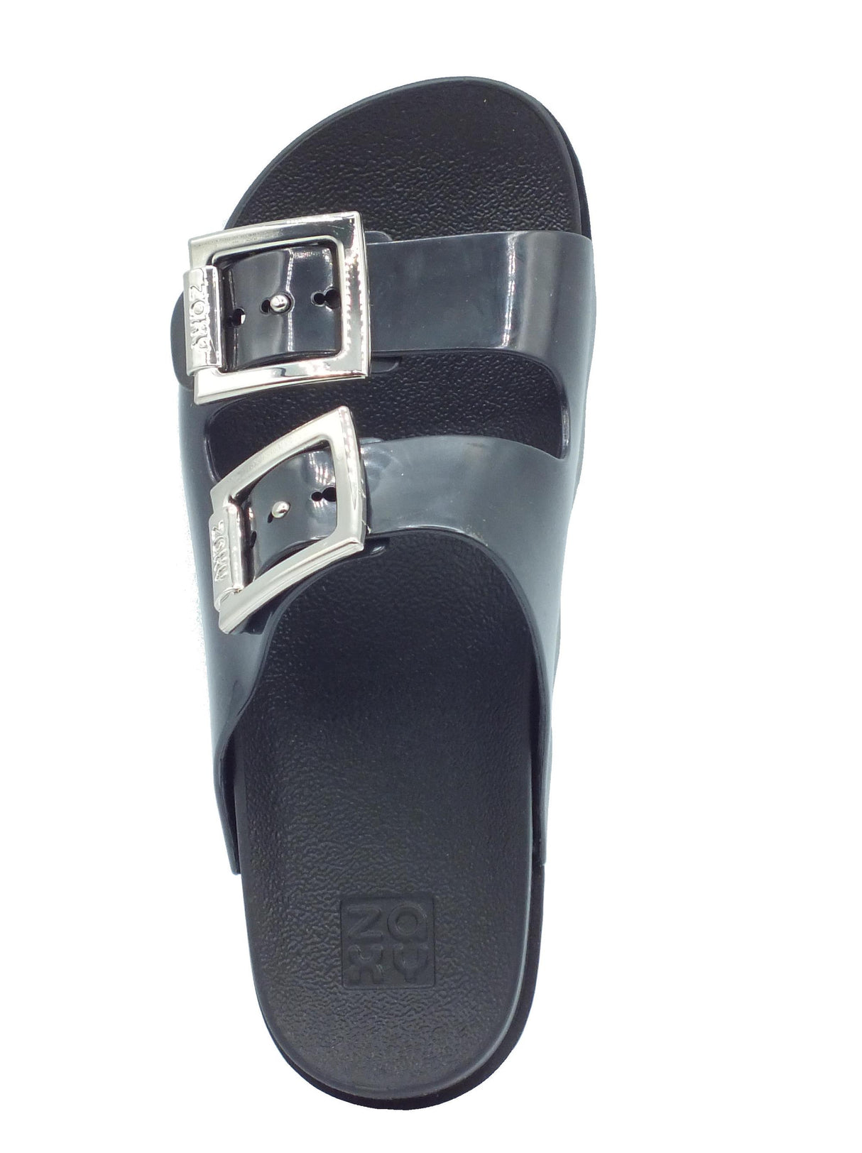 Zaxy Zaxy Grendene 18063 Pertner III Black Sandali per Donna in gomma con zeppa bassa doppia fibia Black