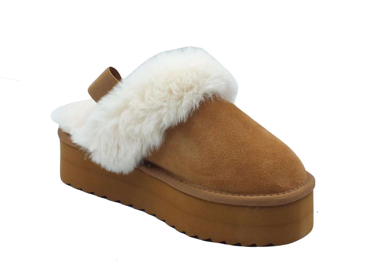 Colors of California Colors of California HC.YWPLA07 Tanganica mammuttini per Donna in nabuk con pile zeppa bassa Tanganica