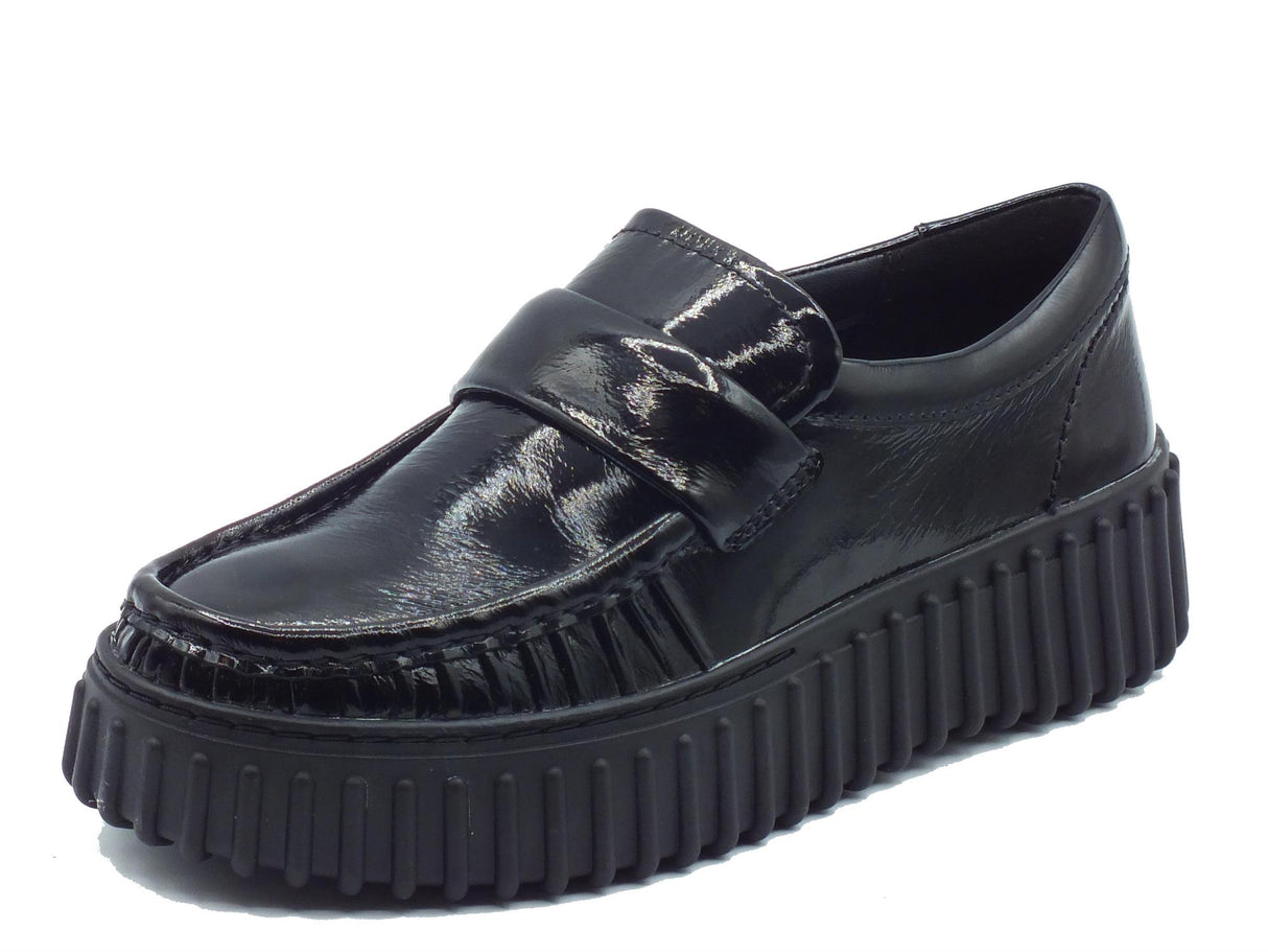 Clarks Clarks Torhill Mocc Black Patent Mocassini per Donna in vernice nera Black Patent