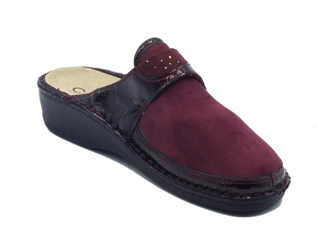 Cinzia Soft Cinzia Soft IM2977 Bordò Pantofole per Donna in pelle e tessuto elasticizzato con stretch Bordò