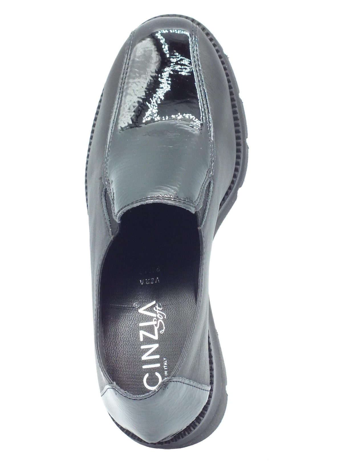 Cinzia Soft Cinzia Soft RI9153K Nero Mocassini Comfort per Donna in pelle e vernice Nero