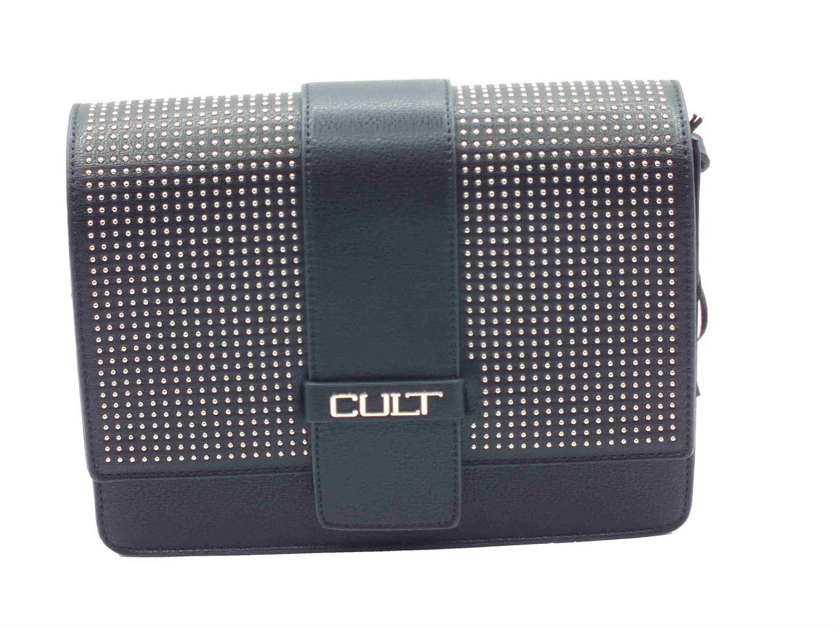 CULT CULT Amy X03.002 Nero Tracollina rigida con pattina per Donna in ecopelle con bulloncini Nero