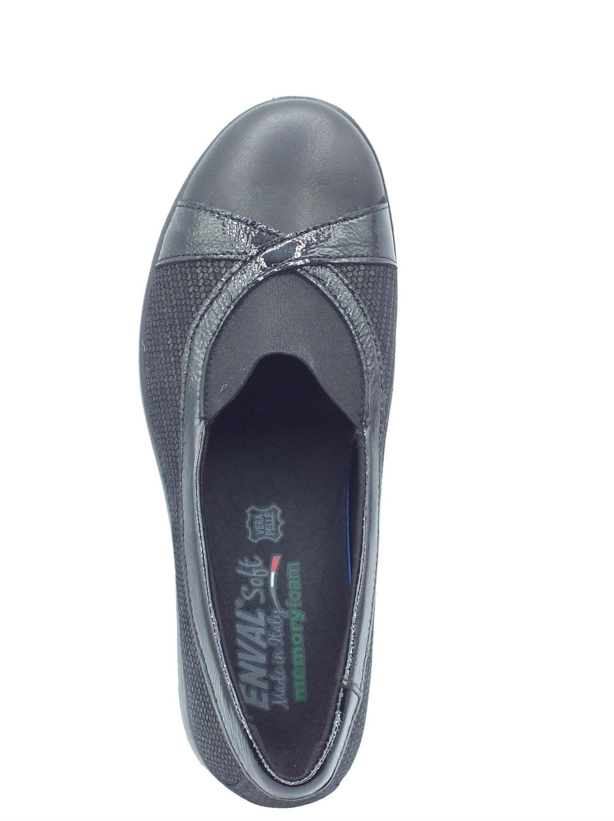 ENVAL Soft ENVAL Soft 6761900 Scamos. Max Nero Ballerine Comfort per Donna in pelle Nero