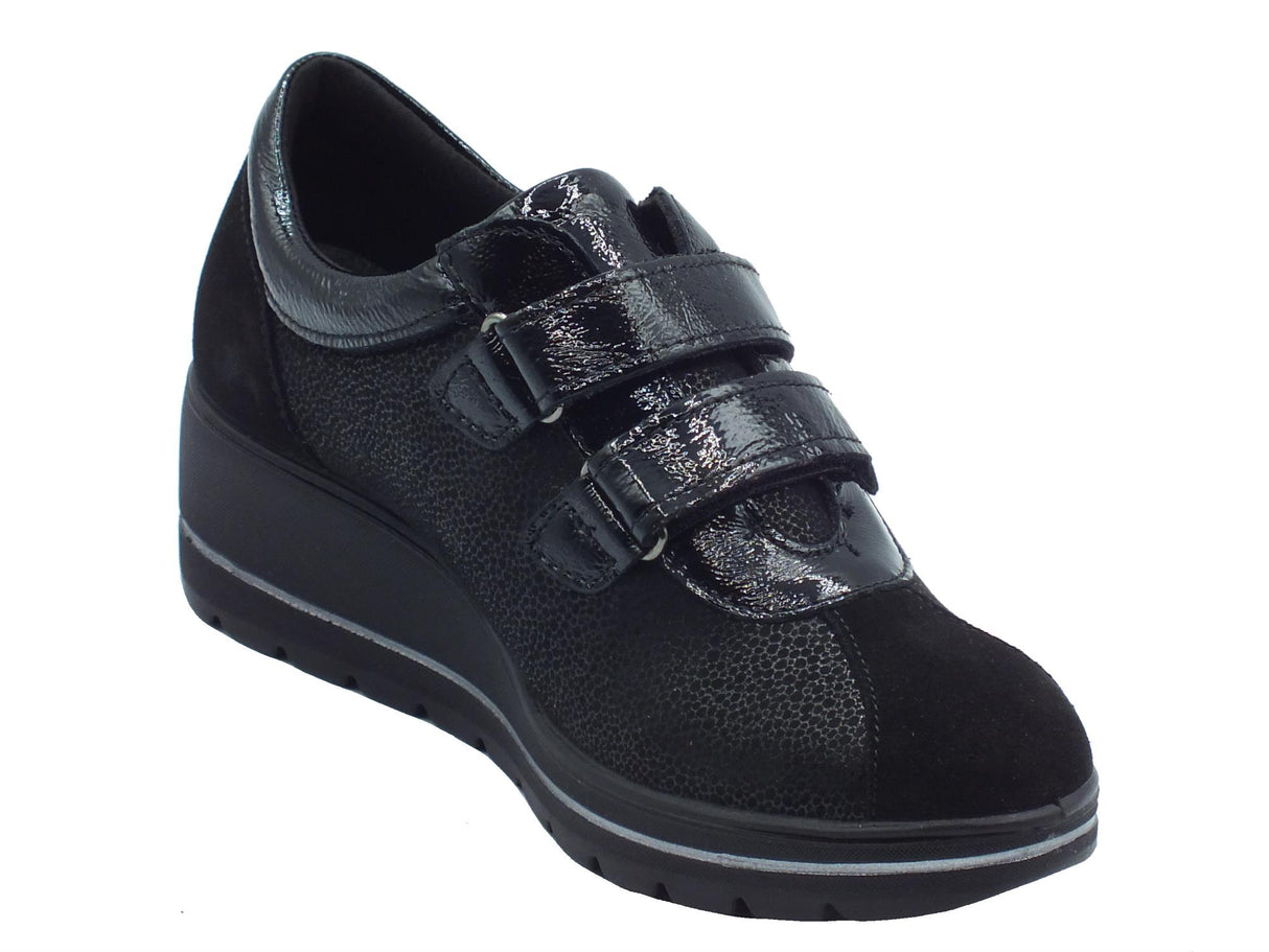 ENVAL Soft ENVAL Soft 6764800 Sin Pla Nero Sneakers confort con zeppa media per Donna in scamosciato Nero