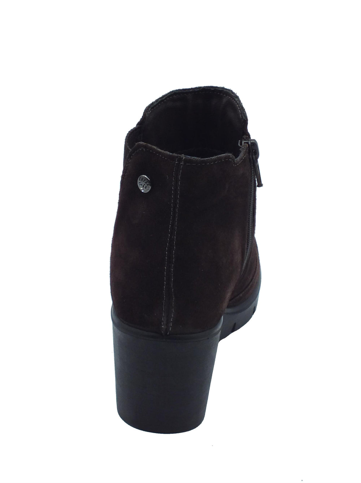 ENVAL Soft ENVAL Soft 6769522 Scam. Super T.Moro Tronchetti per Donna in nabuk con lampo e zeppa alta testa di moro