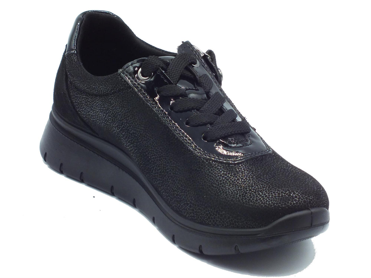 ENVAL Soft ENVAL Soft 6775000 Planet Nero Sneakers confort con zeppa media per Donna con lacci e lampo Nero