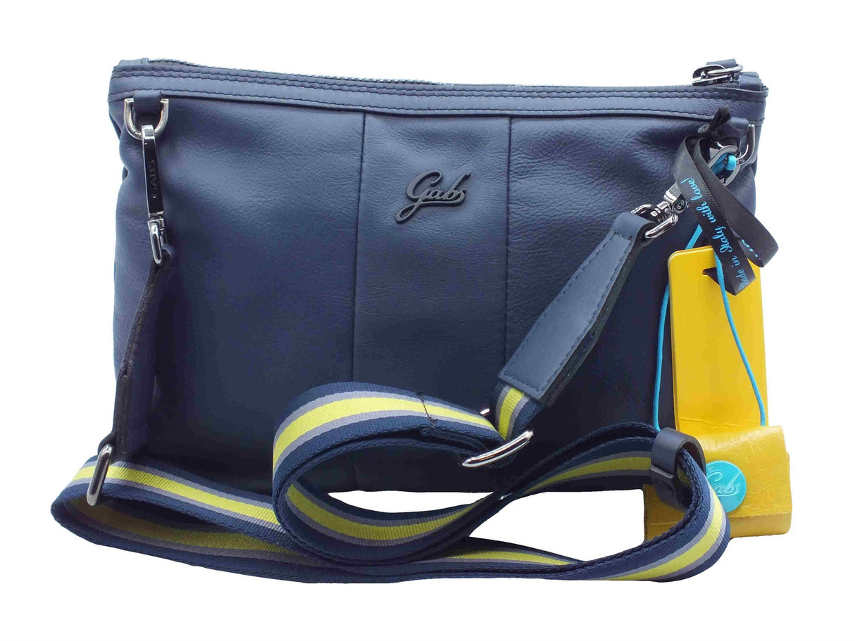 Gabs Gabs G000040T2 Beyonce Vitello Black Tg M Tracollina per Donna in pelle nero e verde con lampo Black